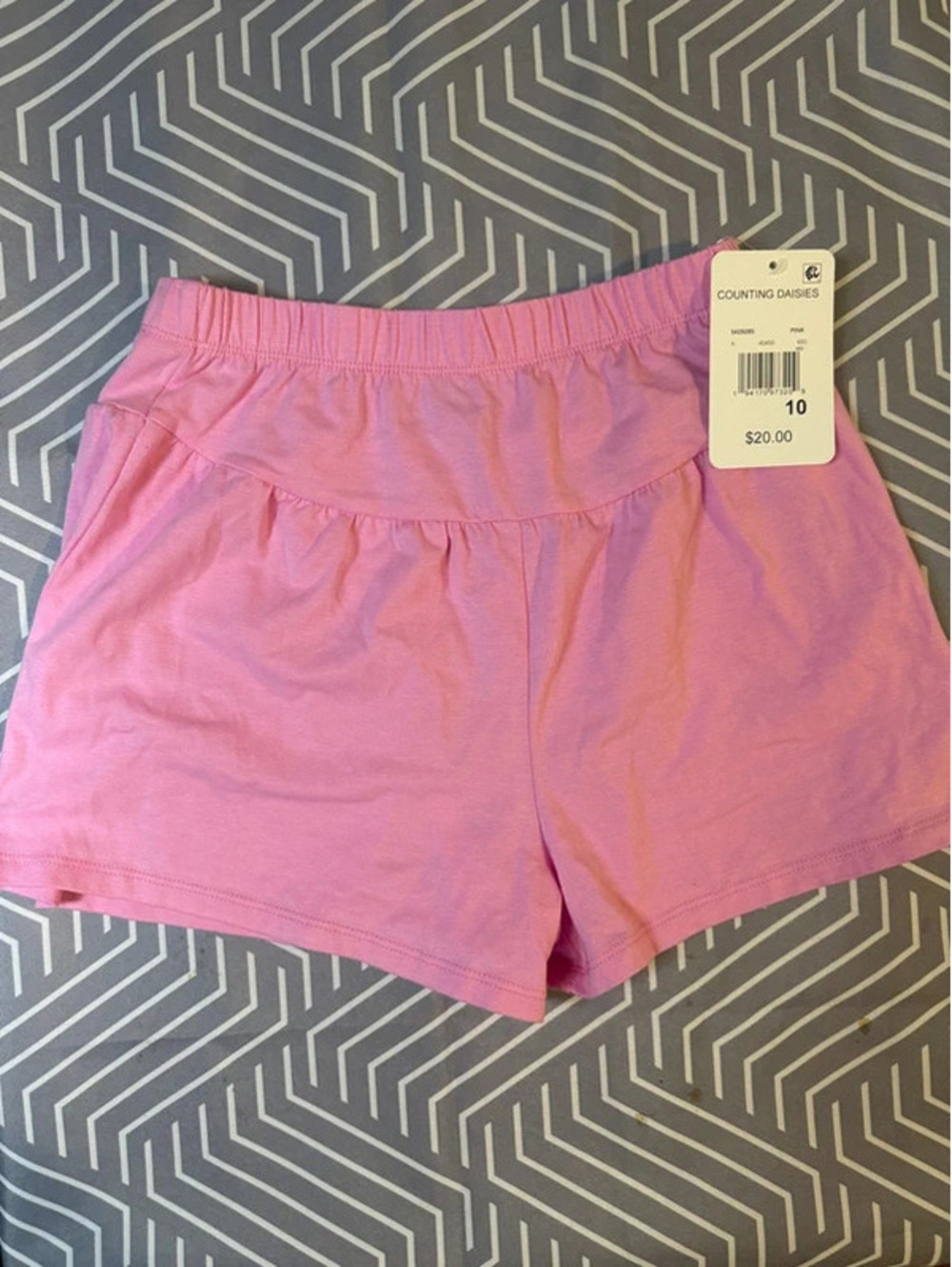Counting Daisies Girls Size 10 Pink Knit Shorts NWT